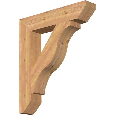 Ekena Millwork Funston Slat Smooth Bracket, Western Red Cedar, 5 1/2"W x 30"D x 34"H BKT06X30X34FST06SWR